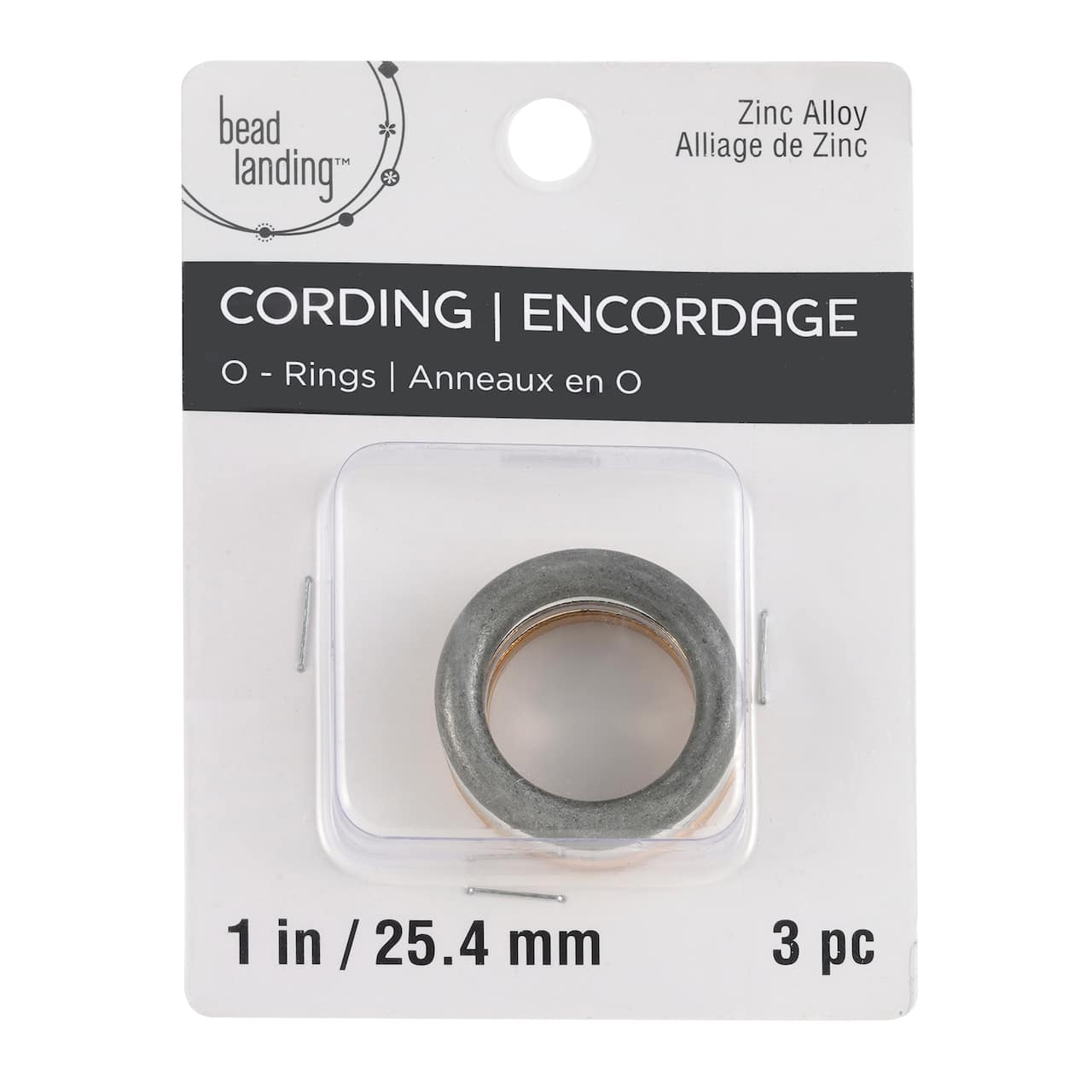 1&#x22; Mixed Color O-Ring Cord Connectors by Bead Landing&#x2122;